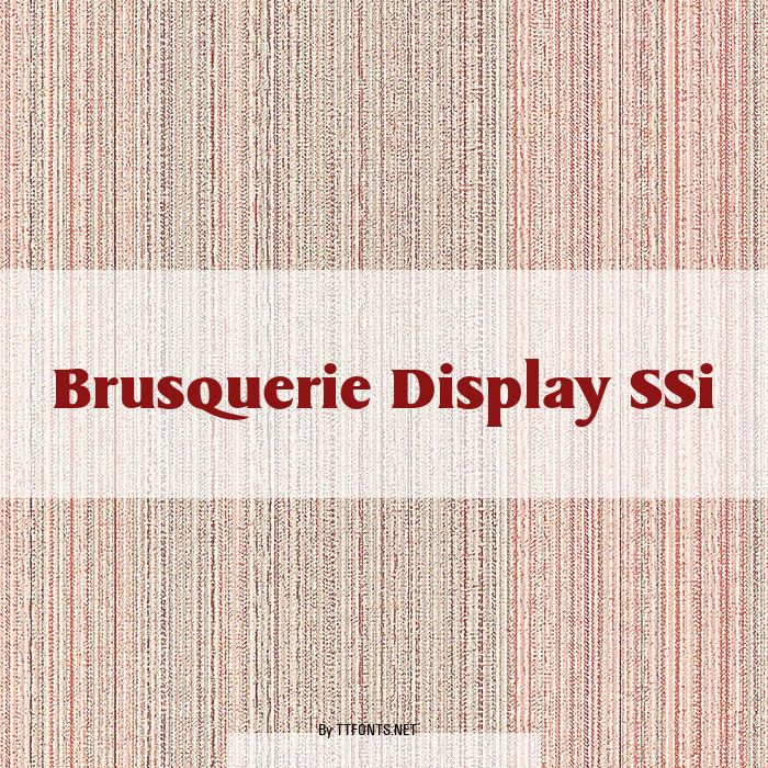 Brusquerie Display SSi example
